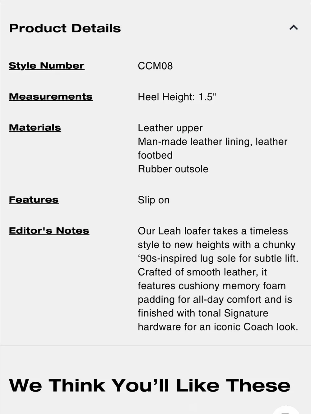 Coach Black Leah Lugsole Loafers